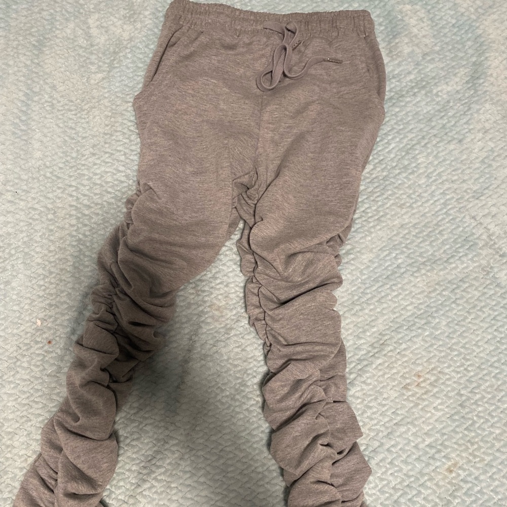 Ruched Grey Sweatpants